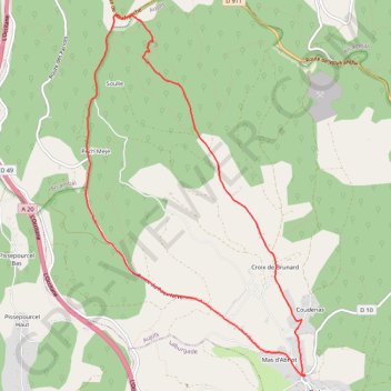 Itinéraire 9p2qy, distance, dénivelé, altitude, carte, profil, trace GPS