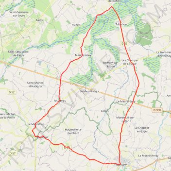 Itinéraire Duo Normand 2025 40 km, distance, dénivelé, altitude, carte, profil, trace GPS