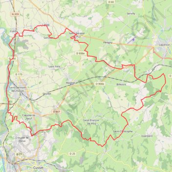 Itinéraire Saint-Gérando, distance, dénivelé, altitude, carte, profil, trace GPS