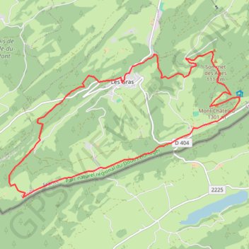 Itinéraire Le mont Châteleu, distance, dénivelé, altitude, carte, profil, trace GPS