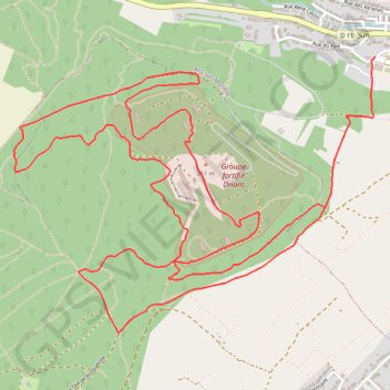 Itinéraire Fort Driand, distance, dénivelé, altitude, carte, profil, trace GPS