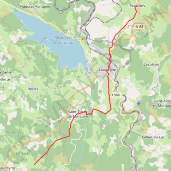 Itinéraire Pradelles - Fouzilhac, distance, dénivelé, altitude, carte, profil, trace GPS
