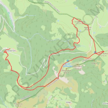 Itinéraire Petit Ballon, distance, dénivelé, altitude, carte, profil, trace GPS