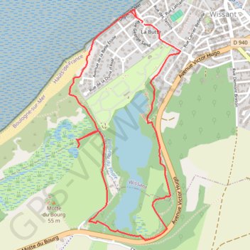 Itinéraire Sentier du Fartz - Wissant, distance, dénivelé, altitude, carte, profil, trace GPS