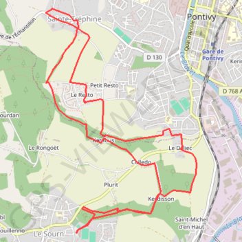 Itinéraire -OT-Pontivy-Communaute-22-Circuit-Vallees-Plurit-Resto, distance, dénivelé, altitude, carte, profil, trace GPS