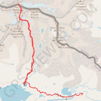 Itinéraire Traversée des Pyrénées - Étape 13, distance, dénivelé, altitude, carte, profil, trace GPS