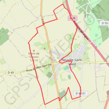 Itinéraire Le sentier du souvenir - Neuville-Saint-Vaast, distance, dénivelé, altitude, carte, profil, trace GPS
