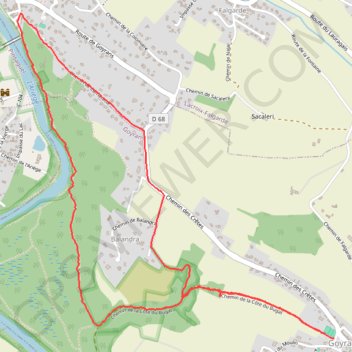 Itinéraire Goyrans - le Ramier, distance, dénivelé, altitude, carte, profil, trace GPS