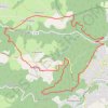 Itinéraire sanssouci-Chazeron-prades_11km2018-03-13, distance, dénivelé, altitude, carte, profil, trace GPS