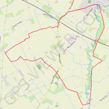 Itinéraire Circuit de la Boudrelle - Sainteenwerck, distance, dénivelé, altitude, carte, profil, trace GPS