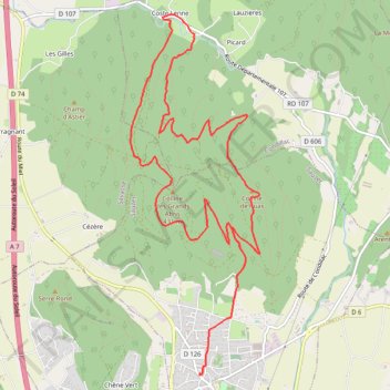 Itinéraire Sauzet-CondillacV2, distance, dénivelé, altitude, carte, profil, trace GPS
