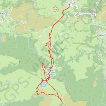 Itinéraire Cuq Crémail, distance, dénivelé, altitude, carte, profil, trace GPS