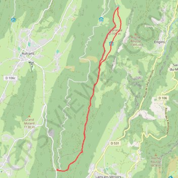 Itinéraire Les Crêtes de la Molière, distance, dénivelé, altitude, carte, profil, trace GPS