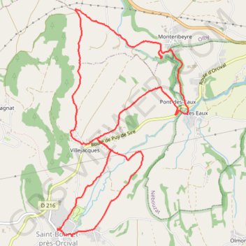 Itinéraire Rives de la Sioule - Saint-Bonnet-près-Orcival, distance, dénivelé, altitude, carte, profil, trace GPS