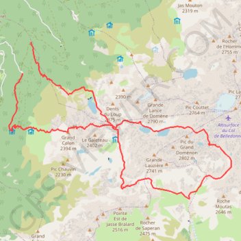 Itinéraire Tour du pic du Domenon, distance, dénivelé, altitude, carte, profil, trace GPS