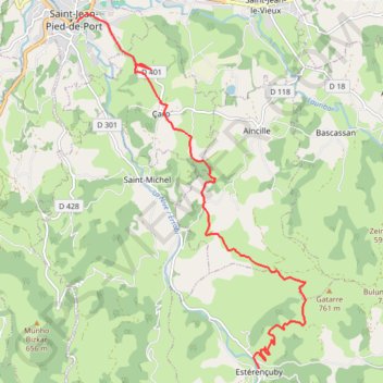 Itinéraire GR10 GARAZI ESTERENC, distance, dénivelé, altitude, carte, profil, trace GPS