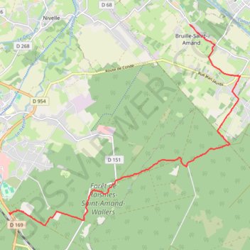 Itinéraire De Saint-Amand-les-Eaux à Bruille, distance, dénivelé, altitude, carte, profil, trace GPS