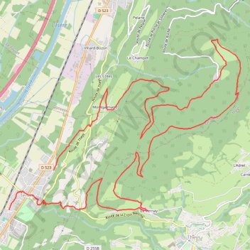 Itinéraire Nocturne de Tencin Nov 2021, distance, dénivelé, altitude, carte, profil, trace GPS