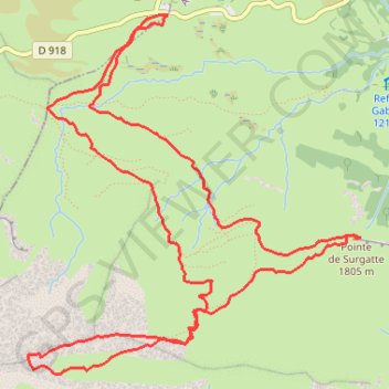 Itinéraire Pointe de Surgatte & Soum de Bassiarey depuis le col du Soulor, distance, dénivelé, altitude, carte, profil, trace GPS
