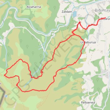 Itinéraire Le circuit de l'Harriondi depuis le village de Bidarray, distance, dénivelé, altitude, carte, profil, trace GPS