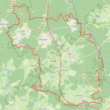 Itinéraire Entre Lesse et Lomme, distance, dénivelé, altitude, carte, profil, trace GPS