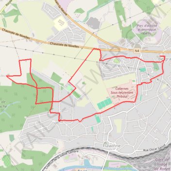 Itinéraire Vers Flawinne et son Bois de la Flache 10 km, distance, dénivelé, altitude, carte, profil, trace GPS