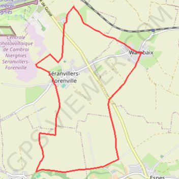 Itinéraire En partant de Wambaix, distance, dénivelé, altitude, carte, profil, trace GPS