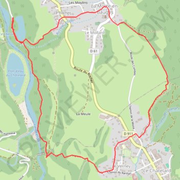 Itinéraire Les Granges - Le Chatelard par chez Picot, distance, dénivelé, altitude, carte, profil, trace GPS