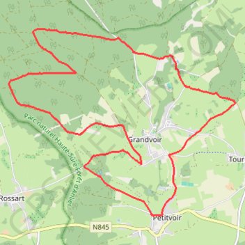 Itinéraire Promedade paysagère de la rosière (Neufchâteau), distance, dénivelé, altitude, carte, profil, trace GPS