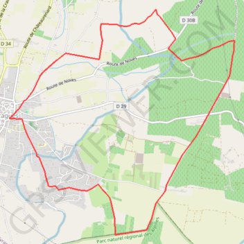 Itinéraire Autour de Eyragues, distance, dénivelé, altitude, carte, profil, trace GPS