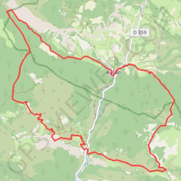 Itinéraire Tour d'Aulan, distance, dénivelé, altitude, carte, profil, trace GPS
