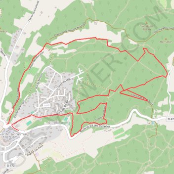 Itinéraire Boucle la garde adhemar, distance, dénivelé, altitude, carte, profil, trace GPS