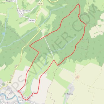 Itinéraire Circuit de la Madonne et Lamerey, distance, dénivelé, altitude, carte, profil, trace GPS