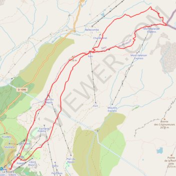Itinéraire Mont valezan, distance, dénivelé, altitude, carte, profil, trace GPS