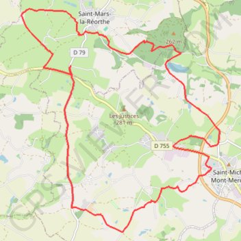 Itinéraire Saint-Michel-Mont-Mercure, distance, dénivelé, altitude, carte, profil, trace GPS