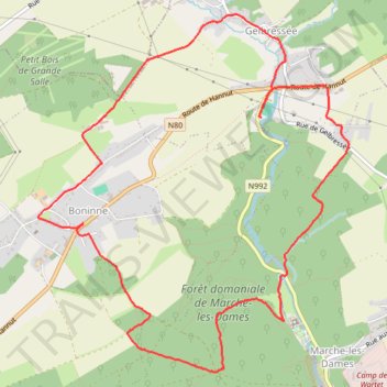 Itinéraire Namur Randonnée, distance, dénivelé, altitude, carte, profil, trace GPS