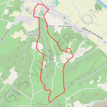 Itinéraire Hameau et vignobles - Pouillé, distance, dénivelé, altitude, carte, profil, trace GPS