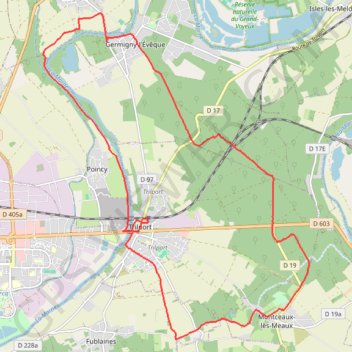 Itinéraire Des bords de la Marne à la forêt de Montceaux, distance, dénivelé, altitude, carte, profil, trace GPS