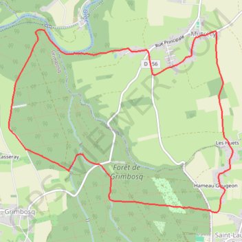 Itinéraire Mutrécy et la forêt de Grimbosq, distance, dénivelé, altitude, carte, profil, trace GPS