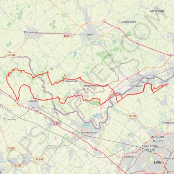 Itinéraire Les 4 Monts., distance, dénivelé, altitude, carte, profil, trace GPS