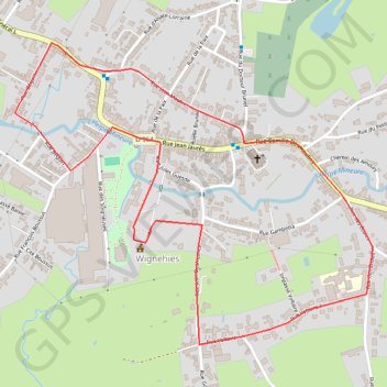 Itinéraire Sentier architecture - Wignehies, distance, dénivelé, altitude, carte, profil, trace GPS