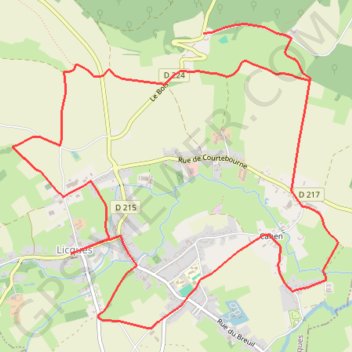 Itinéraire Le Cah-Licqu'Co - Licques, distance, dénivelé, altitude, carte, profil, trace GPS