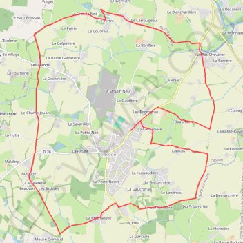 Itinéraire Circuit des chemins creux - Casson, distance, dénivelé, altitude, carte, profil, trace GPS