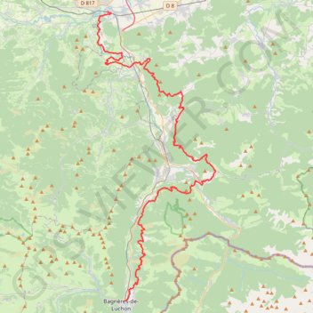 Itinéraire GR 86 : Bagnères-de-Luchon - Montréjeau, distance, dénivelé, altitude, carte, profil, trace GPS