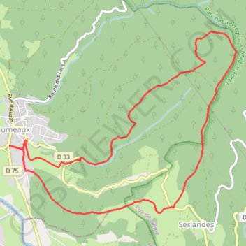 Itinéraire Le rocher Montfaucon, distance, dénivelé, altitude, carte, profil, trace GPS