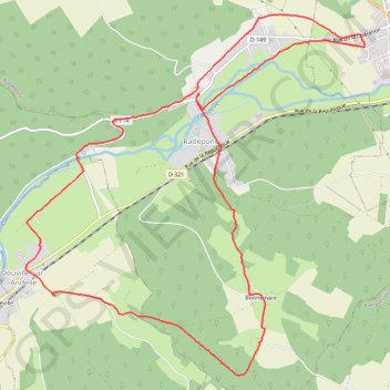 Itinéraire Radepont, distance, dénivelé, altitude, carte, profil, trace GPS