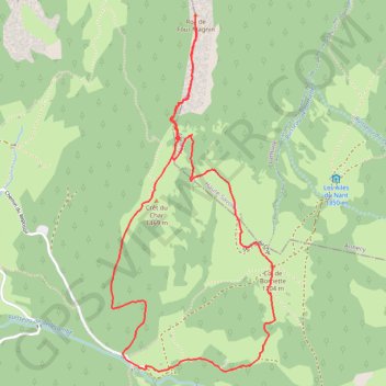 Itinéraire Roc de Four Magnin, distance, dénivelé, altitude, carte, profil, trace GPS
