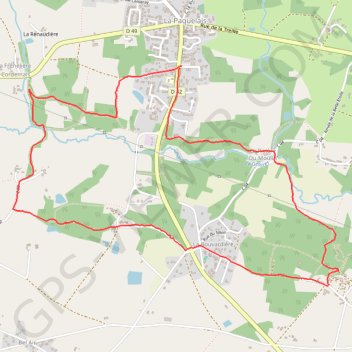 Itinéraire Boucle de La Paquelais, distance, dénivelé, altitude, carte, profil, trace GPS