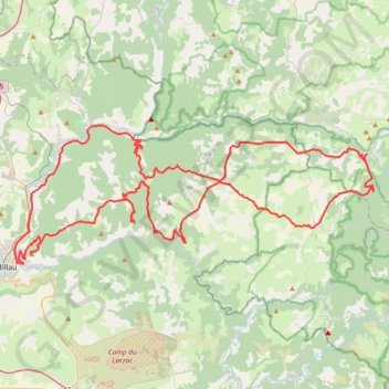 Itinéraire Le causse Noir, distance, dénivelé, altitude, carte, profil, trace GPS