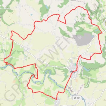 Itinéraire Landes de Mégrit, distance, dénivelé, altitude, carte, profil, trace GPS